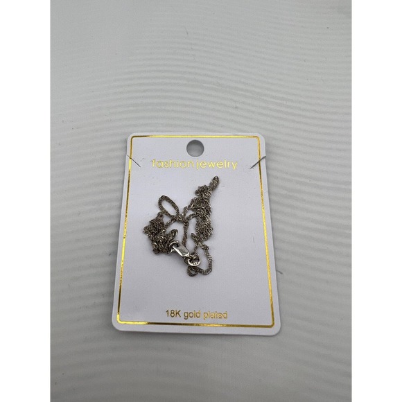 Fashion Jewelry 18k Gold Plated Chain Necklace‎ Very Fine Dainty Classic - Picture 1 of 3